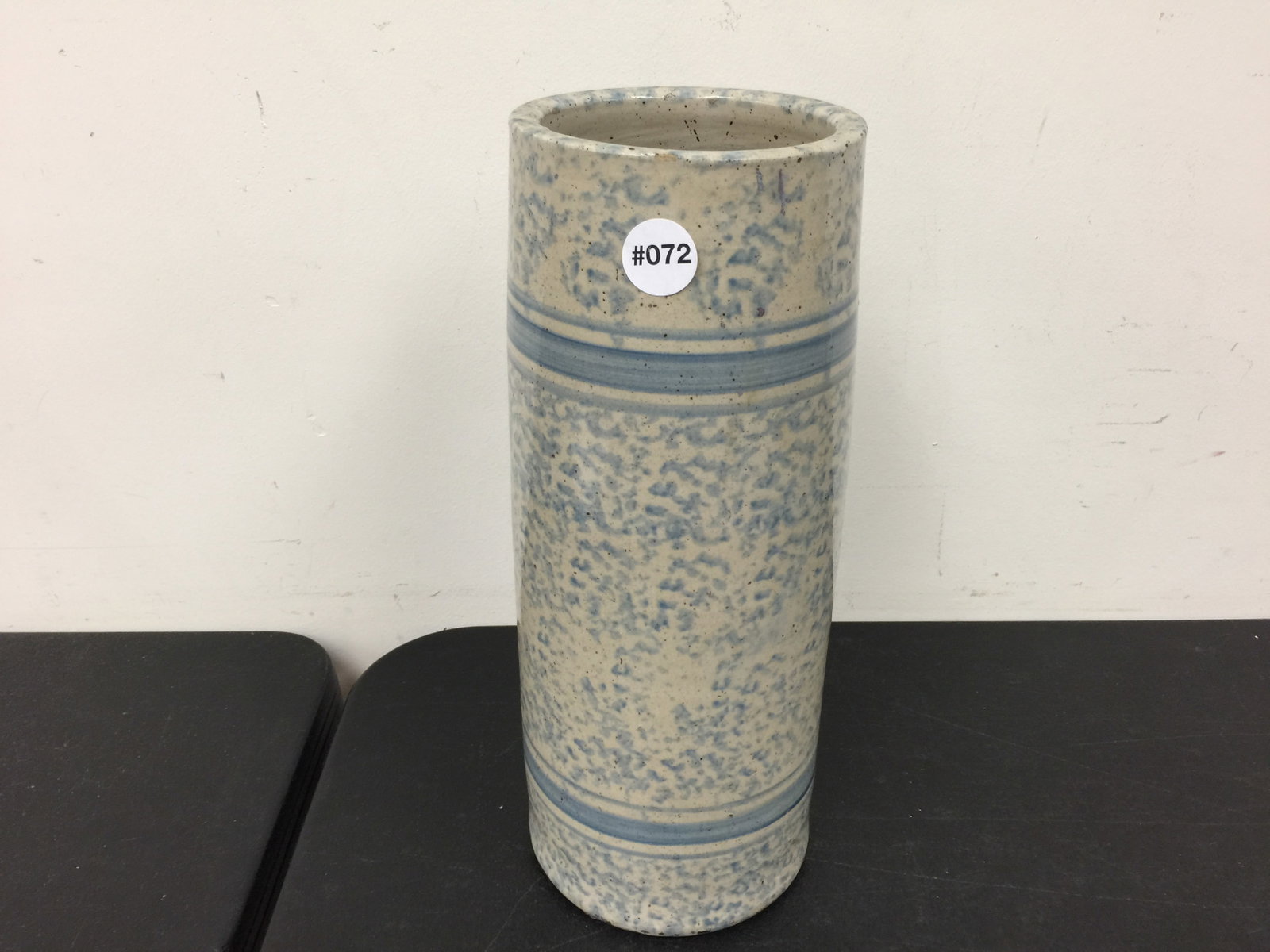Spongeware Vase: 14" H