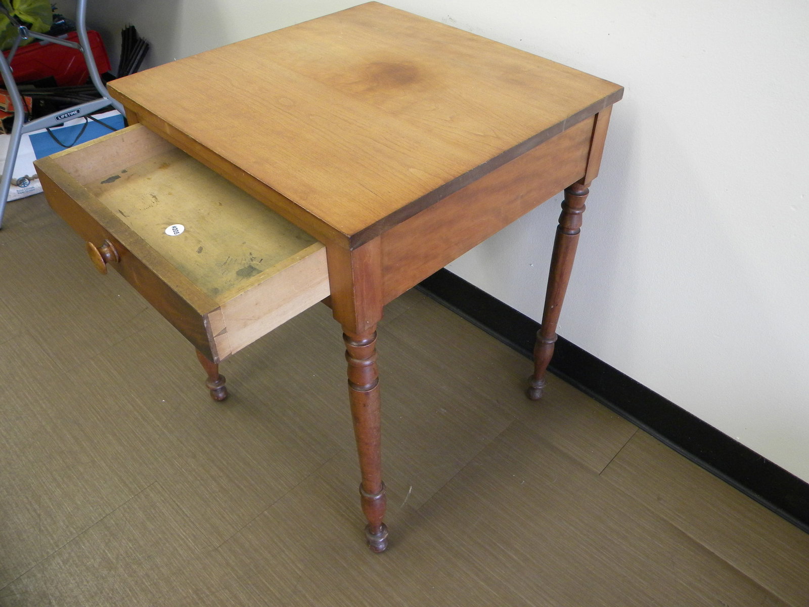 Cherry One Drawer Table - 3