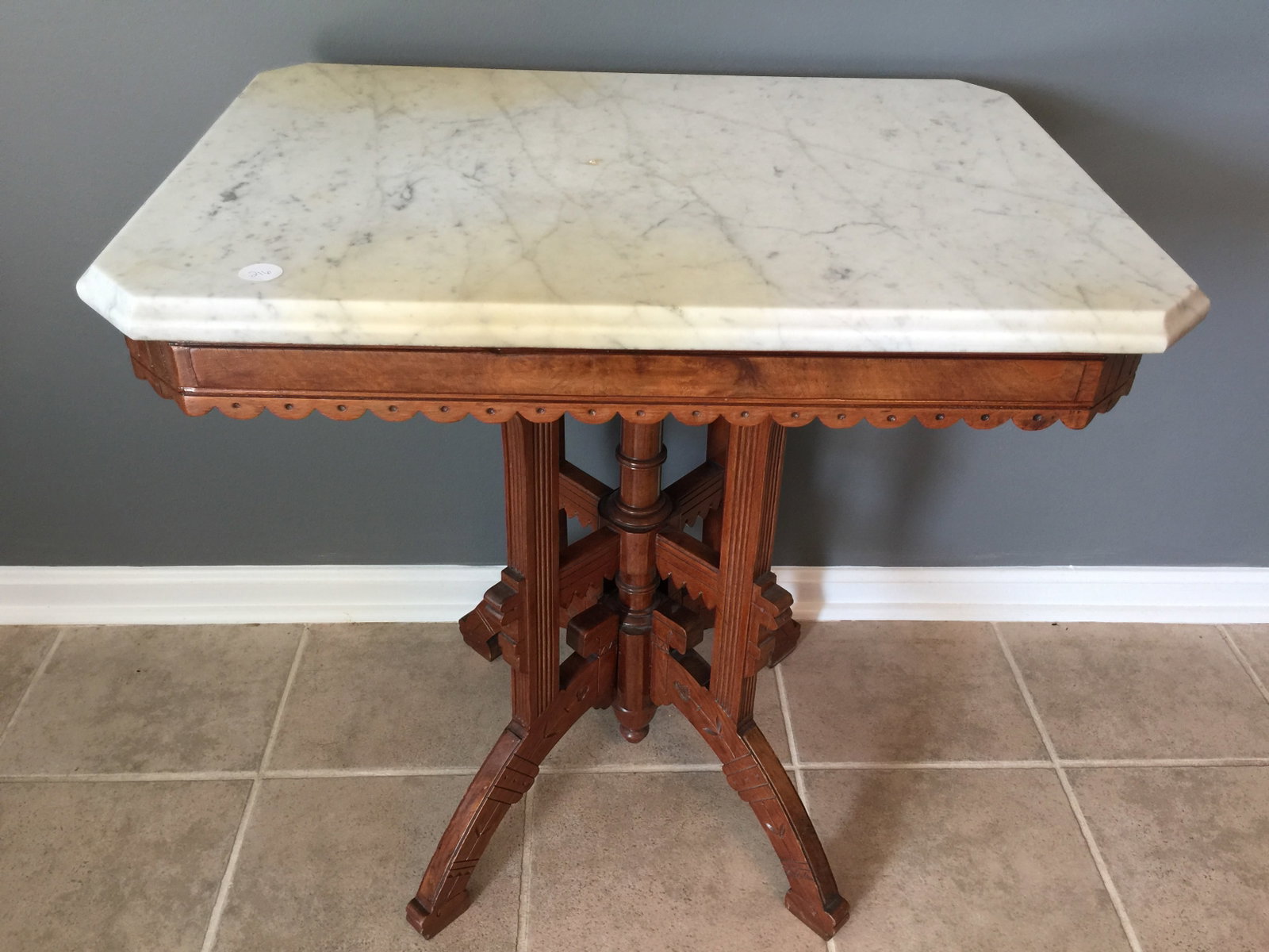 Victorian Marble Top Table (1 of 4)