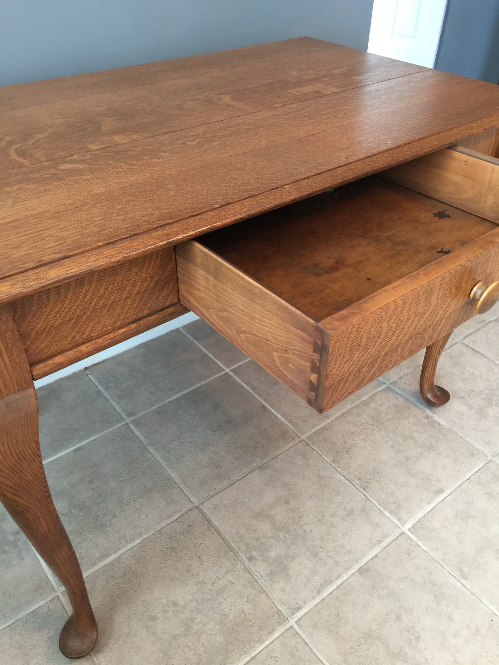 Oak Library Table - 4