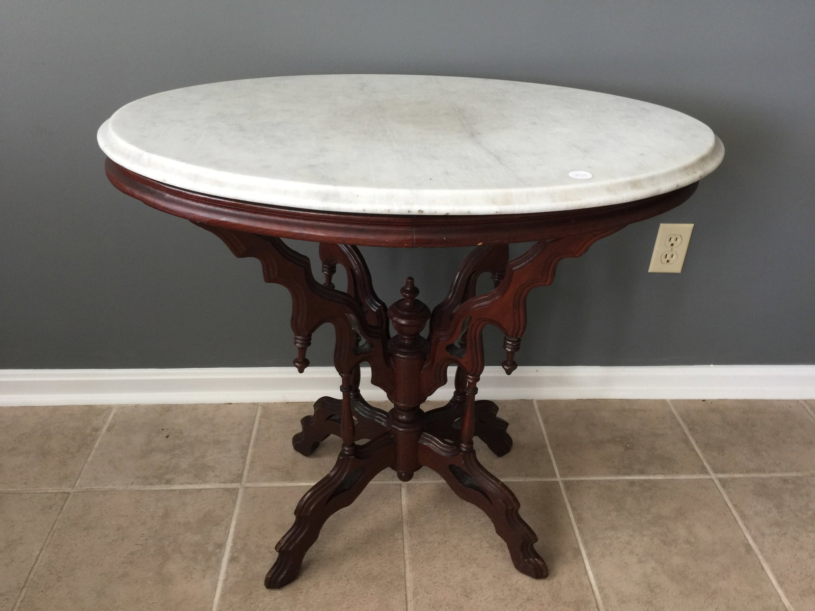 Victorian Marble Top Table (1 of 4)