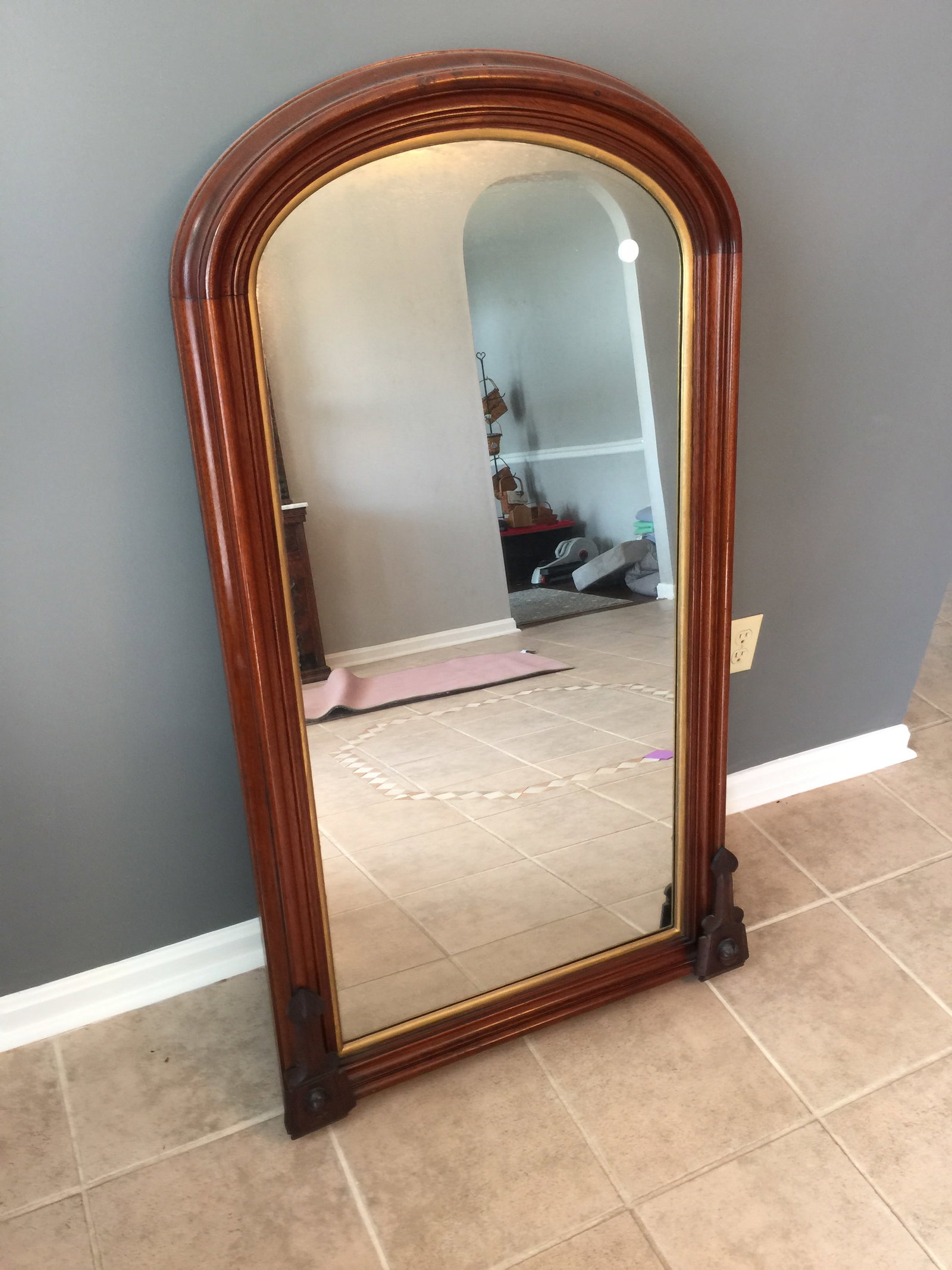 Carved Victorian Mirror (1 of 2)