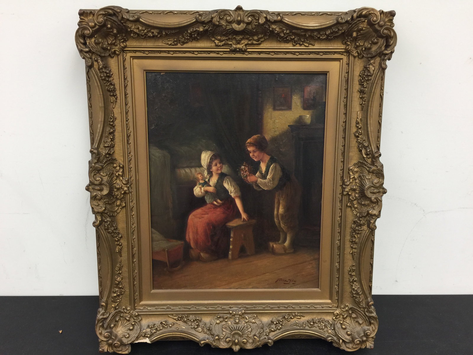 Signed 19thC Oil on Canvas (1 of 6)