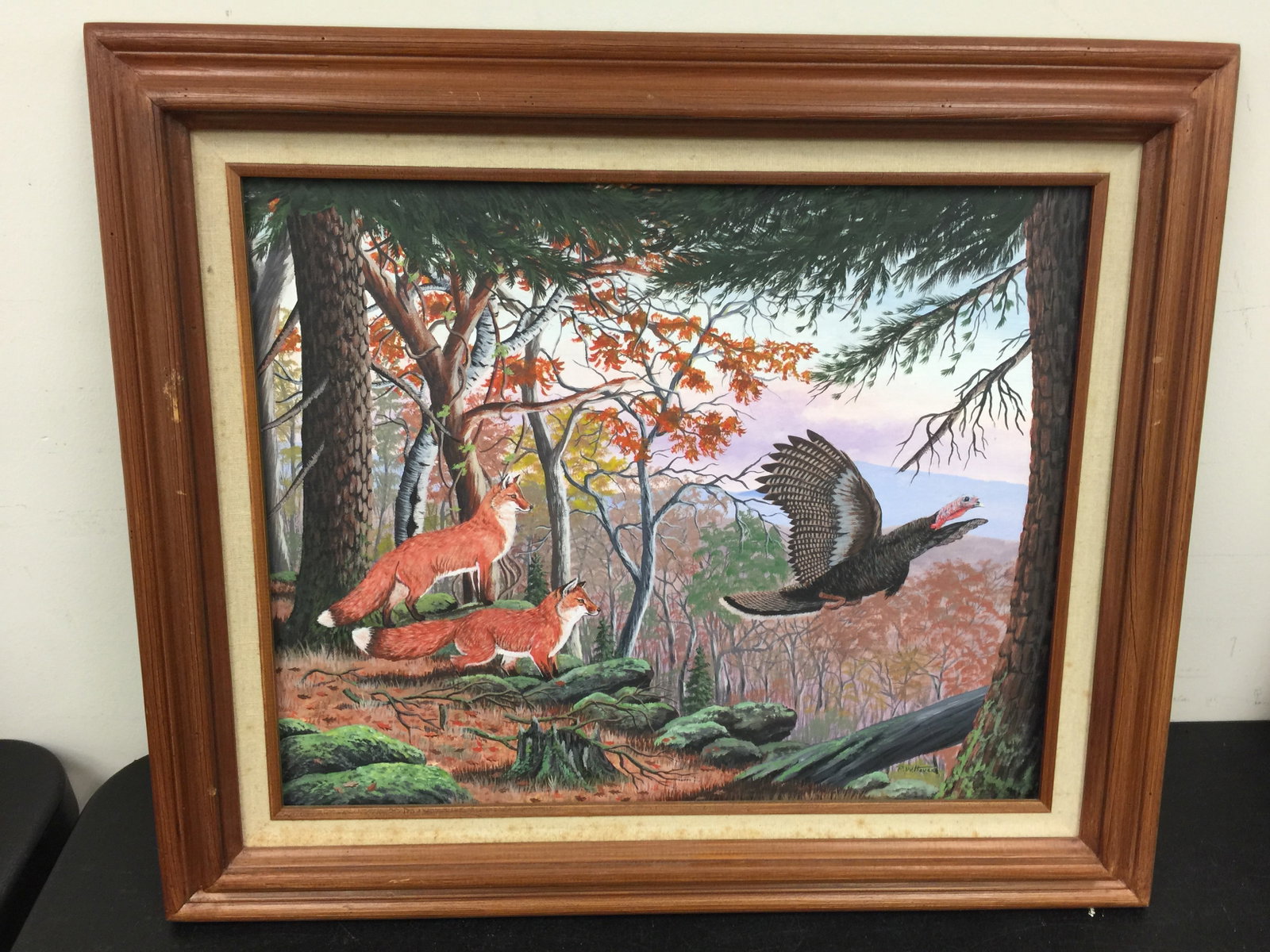 Paul W. Houck Signed OIl on Board: SLR. Titled " Almost". Frame 26" x 22".
