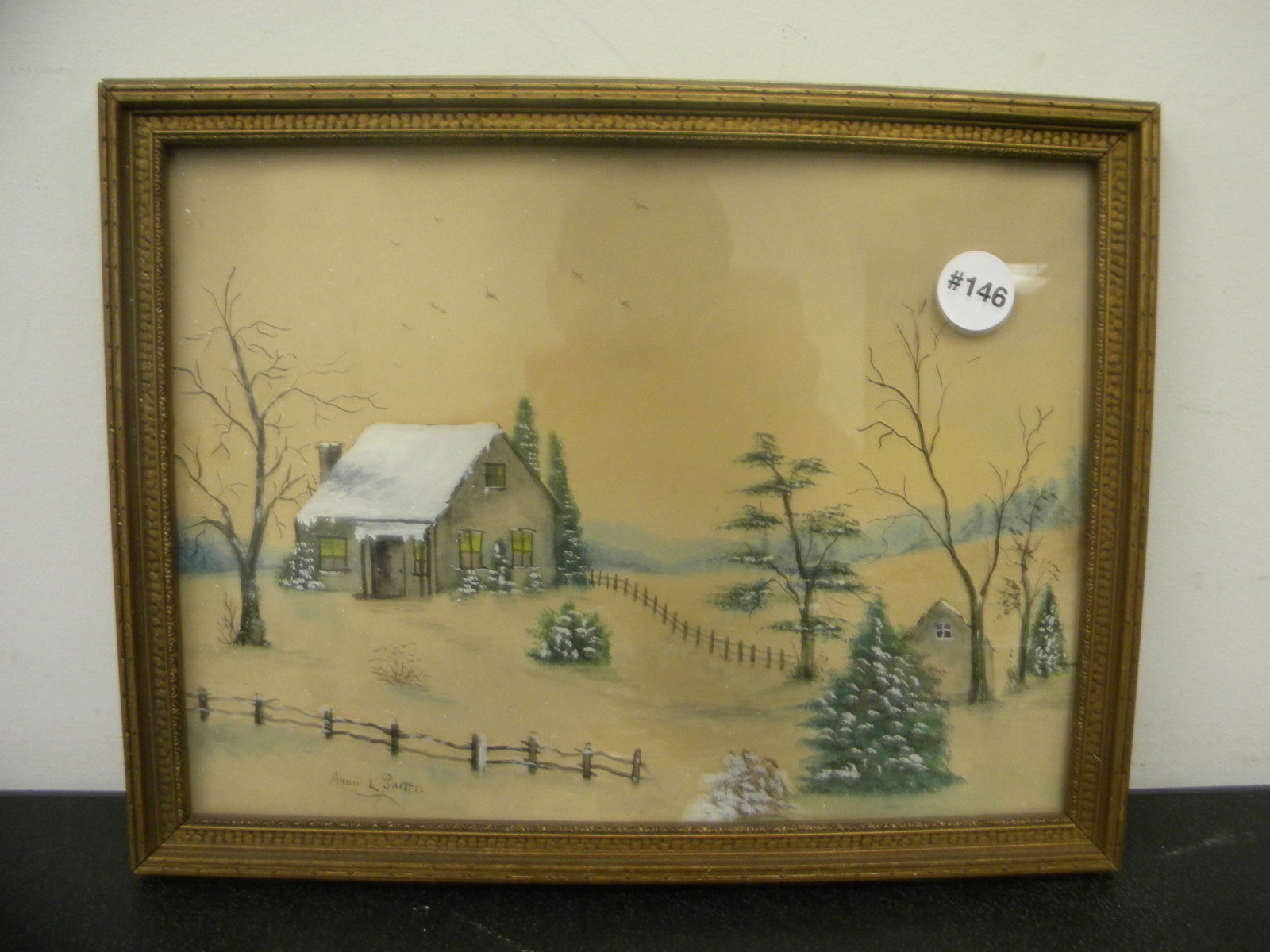 Antique Winter Landscape Painting (1 of 3)