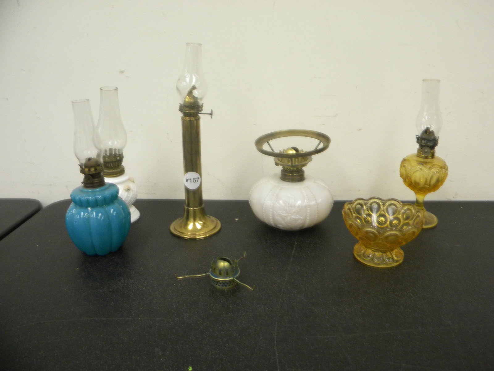 Oil Lamp Lot: includes lights, chimneys and more.