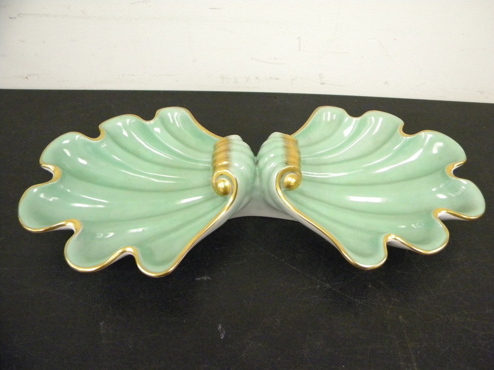 Herend Porcelain Shell Dish: marked, 19"W.