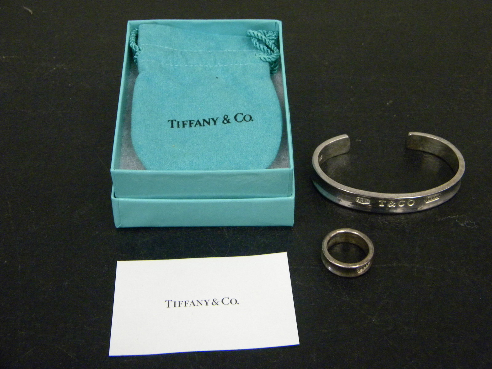 Tiffany Sterling Bracelet & Matching Ring: 1.14ozt