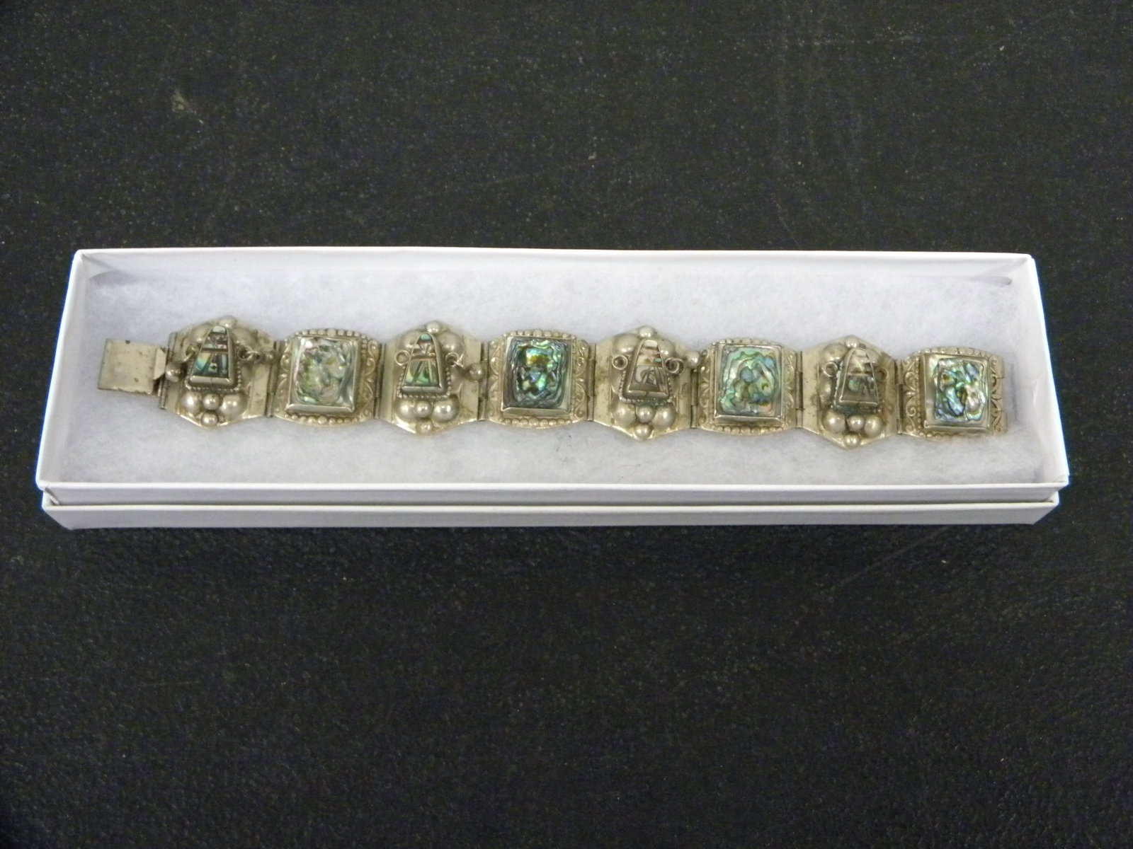 Mexican Bracelet w/ Abalone: 7"L.
