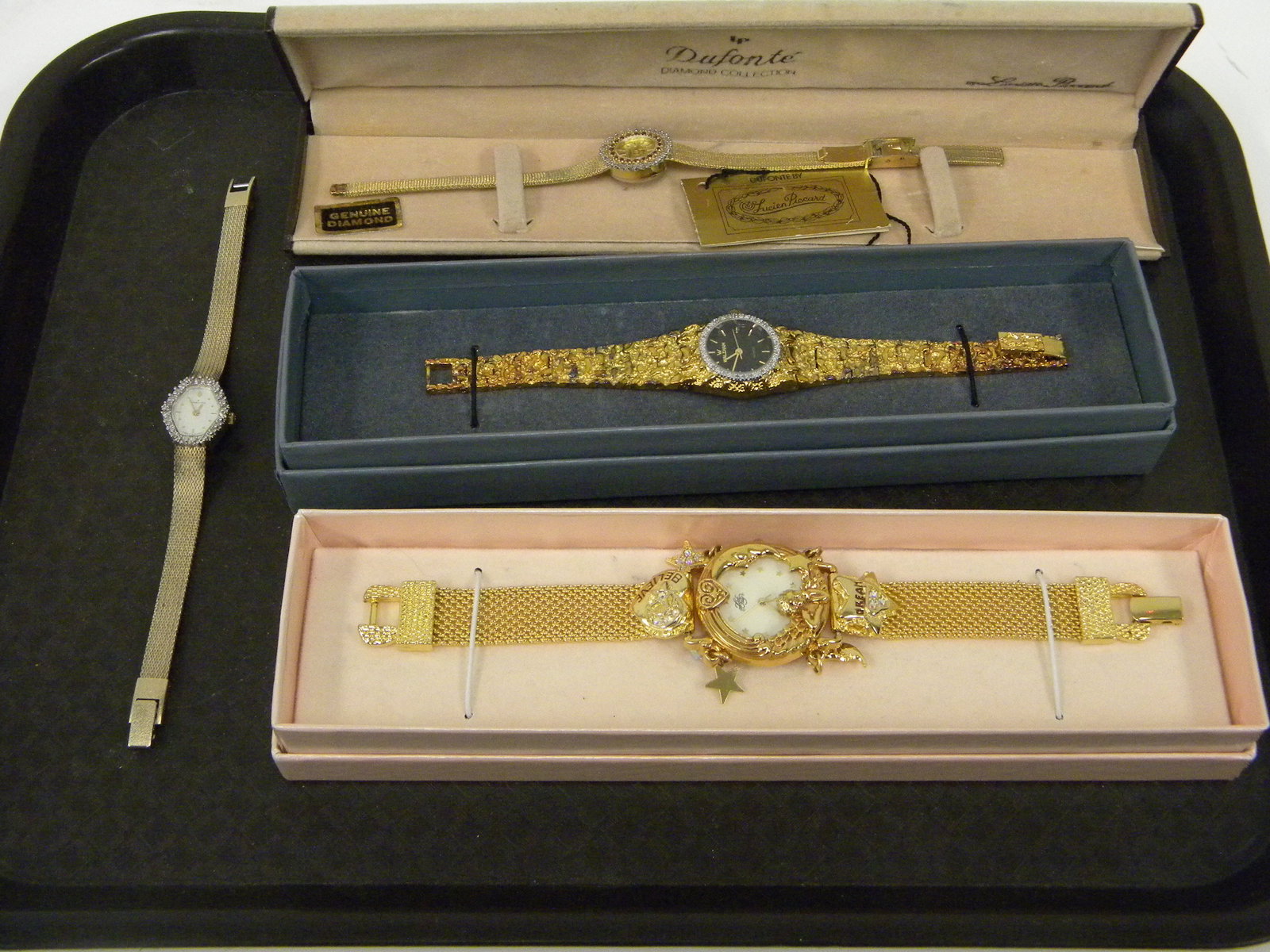 Ladies Wristwatches (4): hamilton, dufonte, kirks italy and waltham.