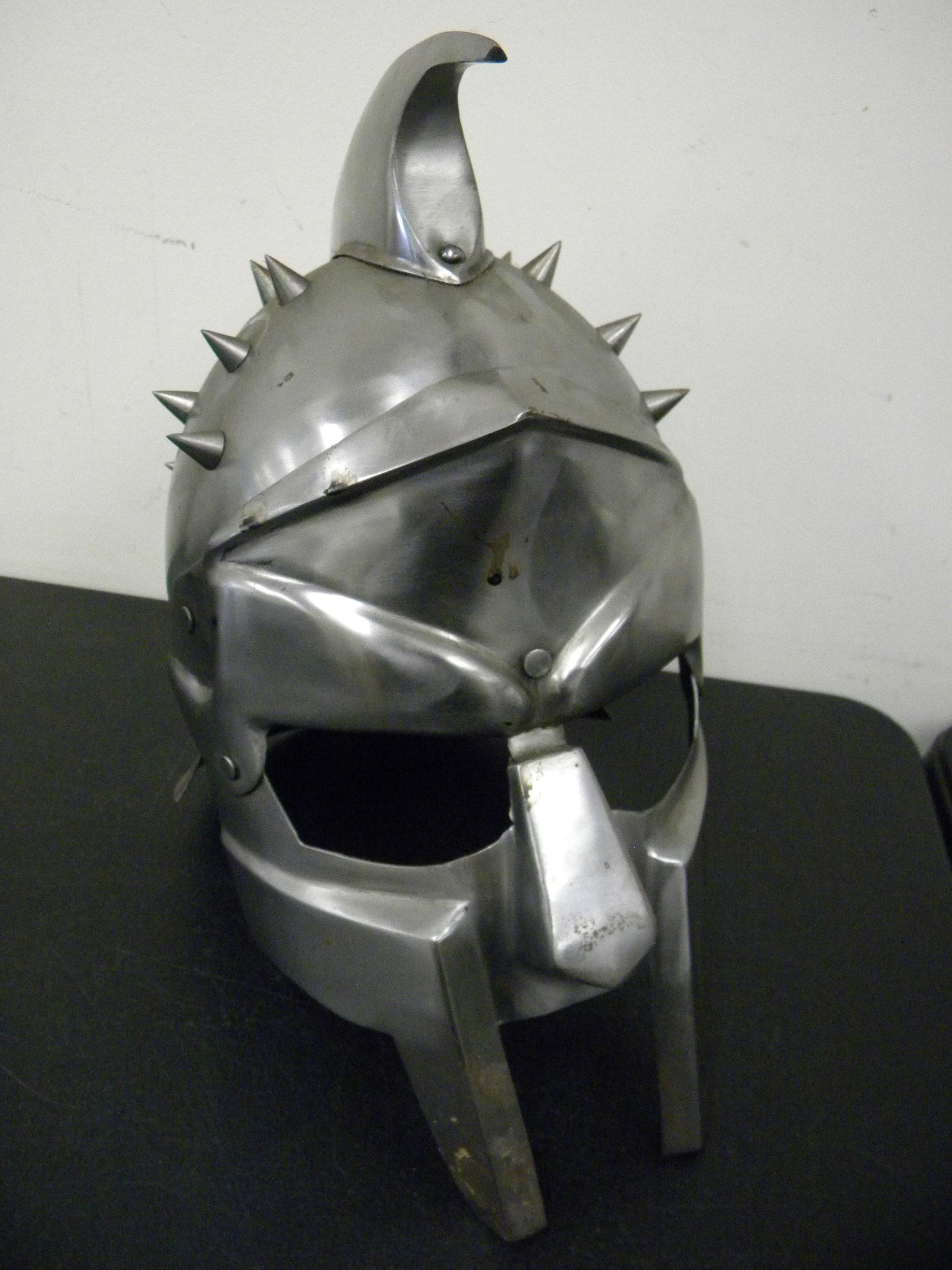 Maximus Gladiator Helmet: Steel. 16" x 13".