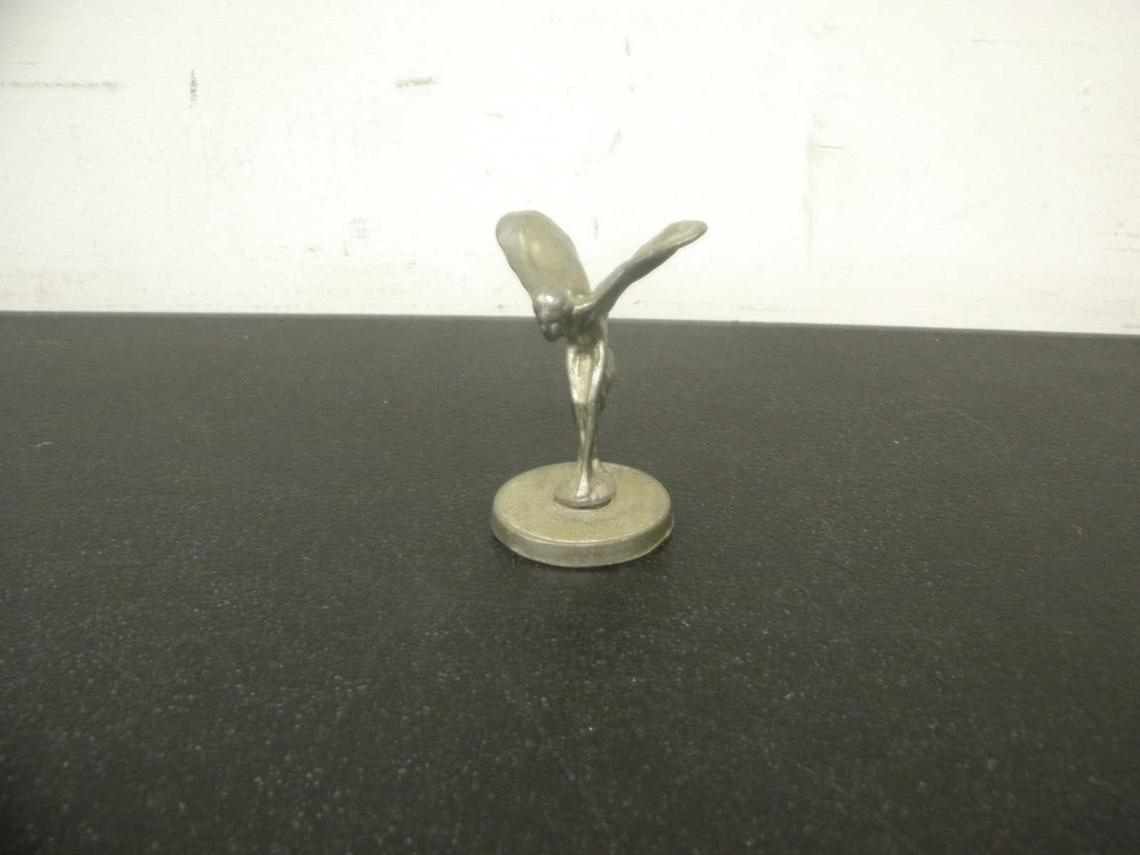 Mini. Rolls Royce Ecstasy Hood Ornament: chrome, 2.5"H.
