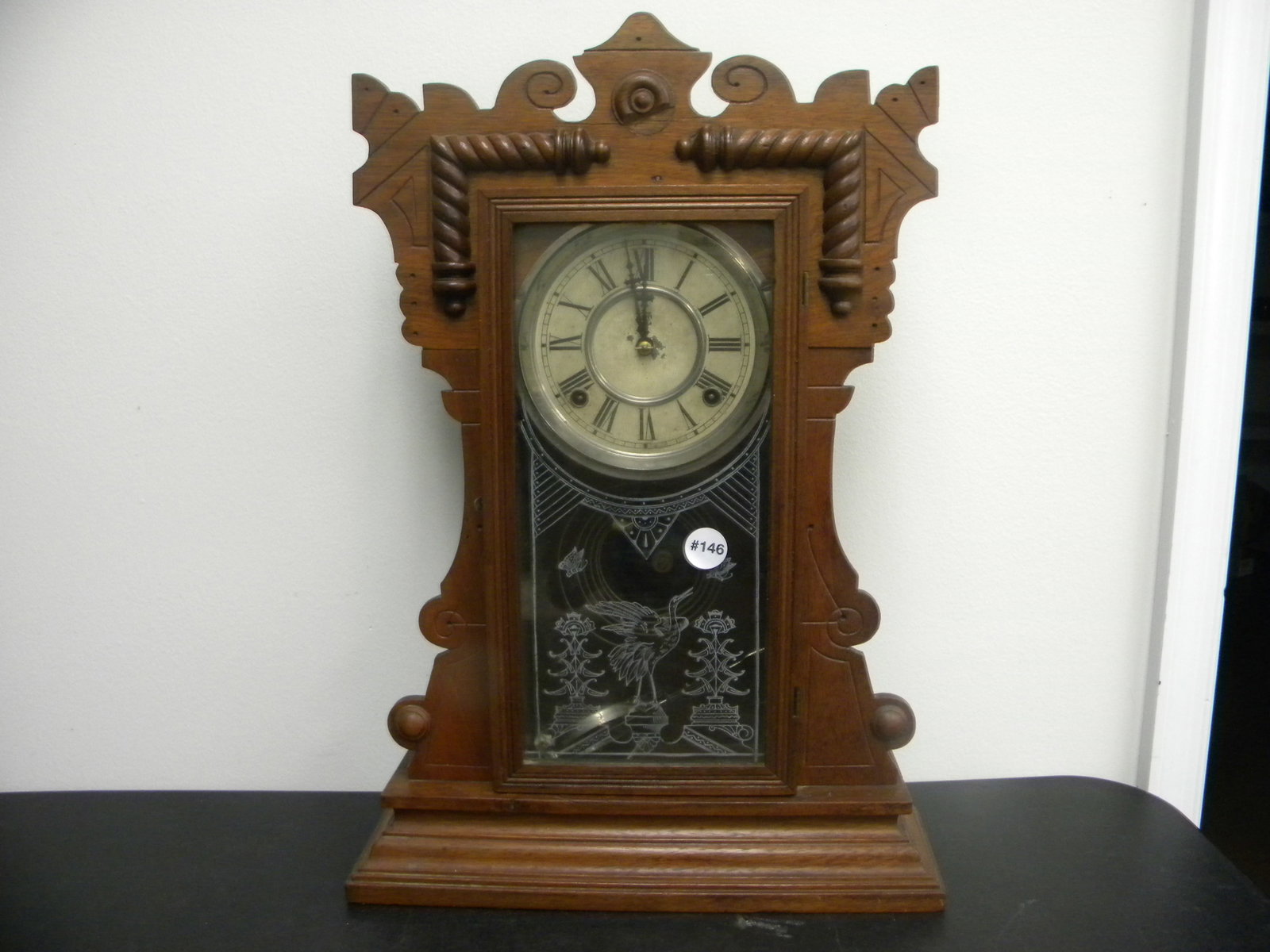 Carved Gingerbread Mantle Clock (1 of 4)
