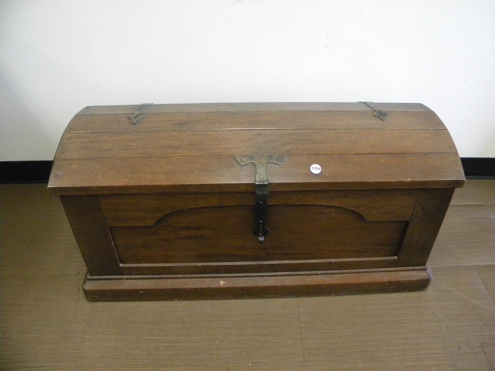 Wrought Iron Bound Trunk: 50"x16"x19".