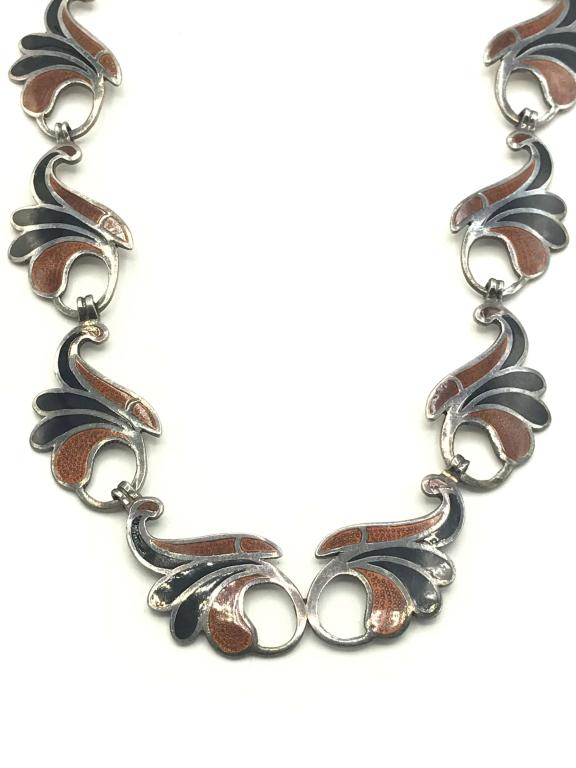 MARGOT DE TAXCO .925 NECKLACE ENAMEL (1 of 4)