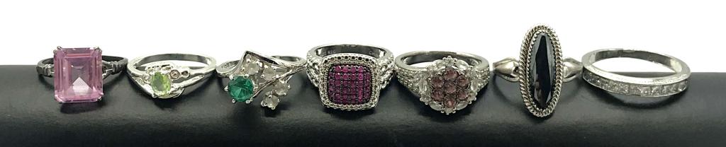 7 STERLING RINGS EYE CATCHING! (1 of 5)