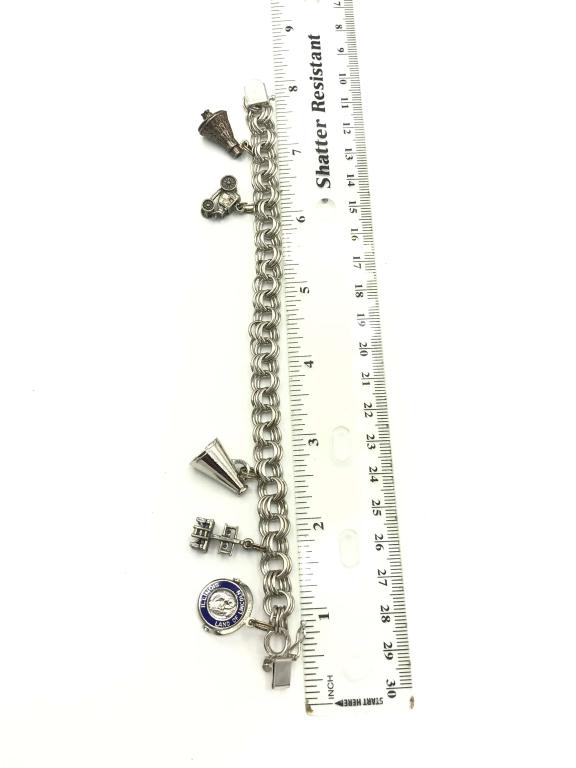 CHARM BRACELET STERLING W CHARMS (1 of 2)