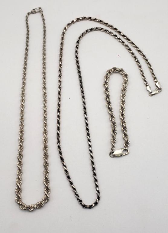 2 ROPE NECKLACES + 1 BRACELET (1 of 3)