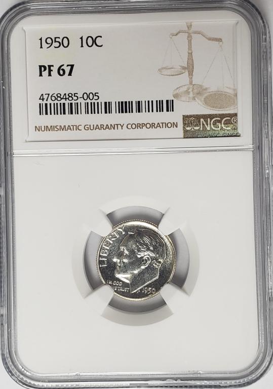 1950 10C Roosevelt Dime NGC PF67 Proof (1 of 4)