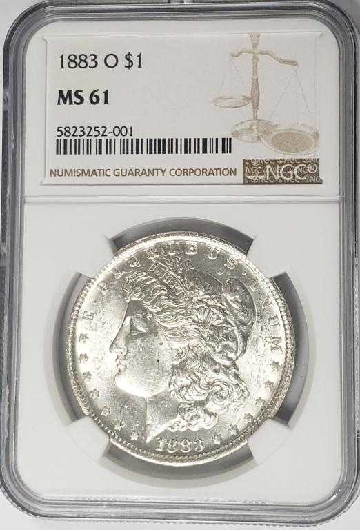 1883-O Morgan Silver Dollar $1 NGC MS61 (1 of 4)