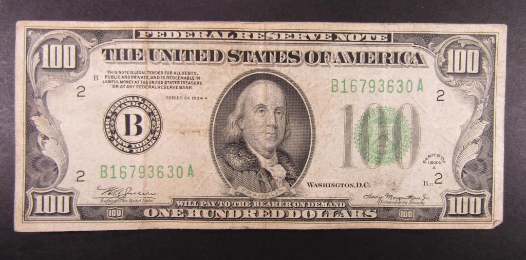 1934A $100 FED RESV NOTE (1 of 2)