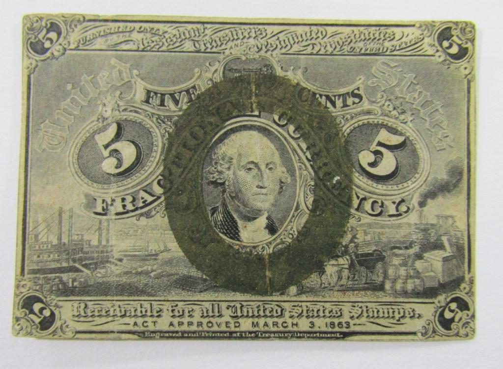 1863 5c FRACTIONAL NOTE (1 of 2)