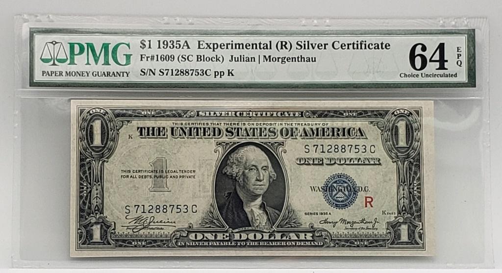 Experimental R $1 1935 A Silver Certificate PMG64 (1 of 2)