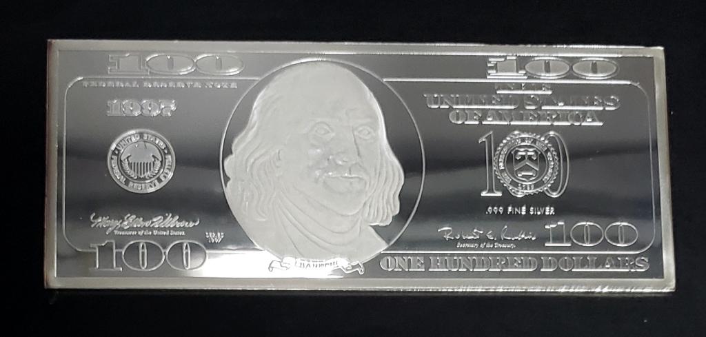 WASHINGTON  MINT QUARTER POUND .999 SILVER (1 of 3)