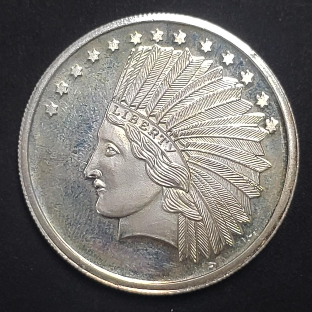 INDIAN HEAD 1ozt .999 SILVER ROUND (1 of 2)