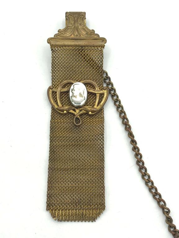 VINTAGE BOOKMARK with CAMEO: 12.2 DWT TOTAL