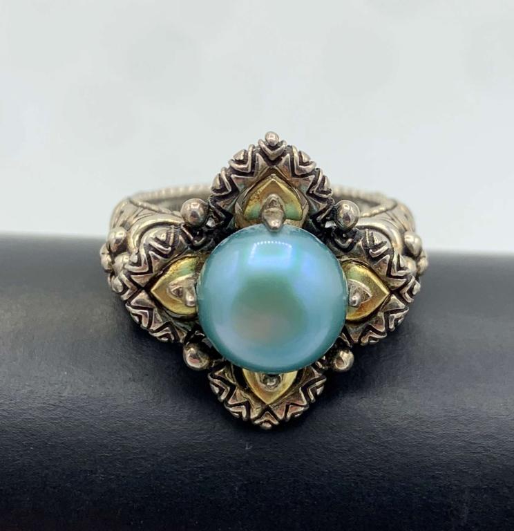 BARBARA BIXBY RING 18K & .925 SIZE 9 (1 of 8)