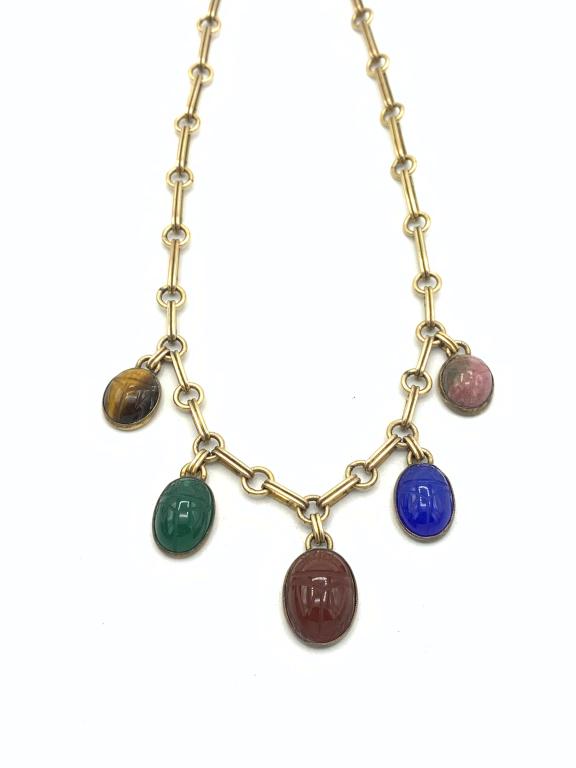 GOLD FILLED & .925 SCARAB BRACELET (1 of 7)