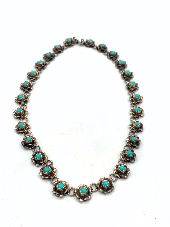.925 TURQUOISE FLOWER NECKLACE (1 of 3)