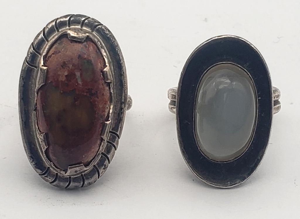 2 RINGS, RED STONE/CLEAR STONE SZ 5&7 (1 of 6)