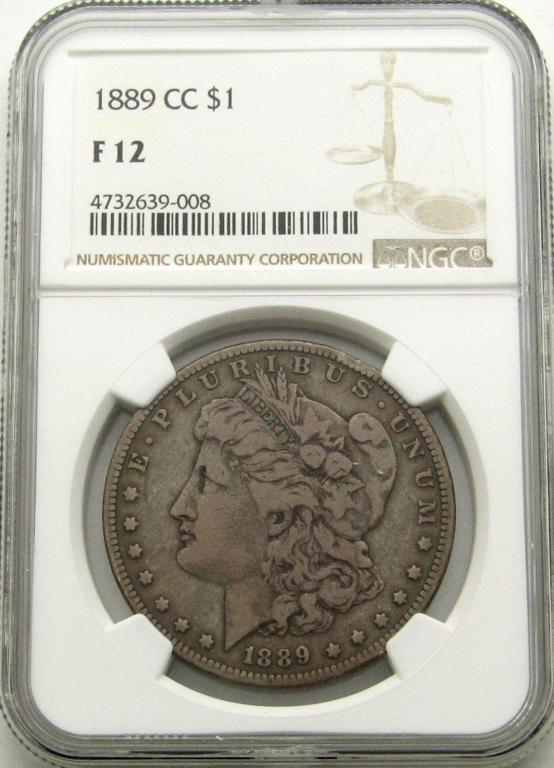 1889 CC MORGAN DOLLAR NGC F12 (1 of 4)