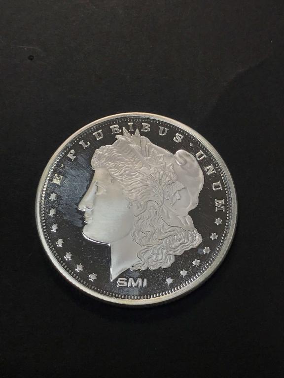 .999 BULLION 1OZ SILVER ROUND- MORGAN: CHECK OUT OUR WEEKLY AUCTIONS TODAY!