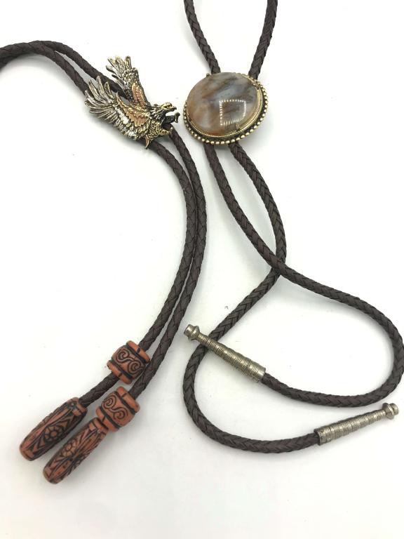 2 FANCY OLD BOLOS EAGLE AND LG STONE: REGISTER TO BID TODAY!