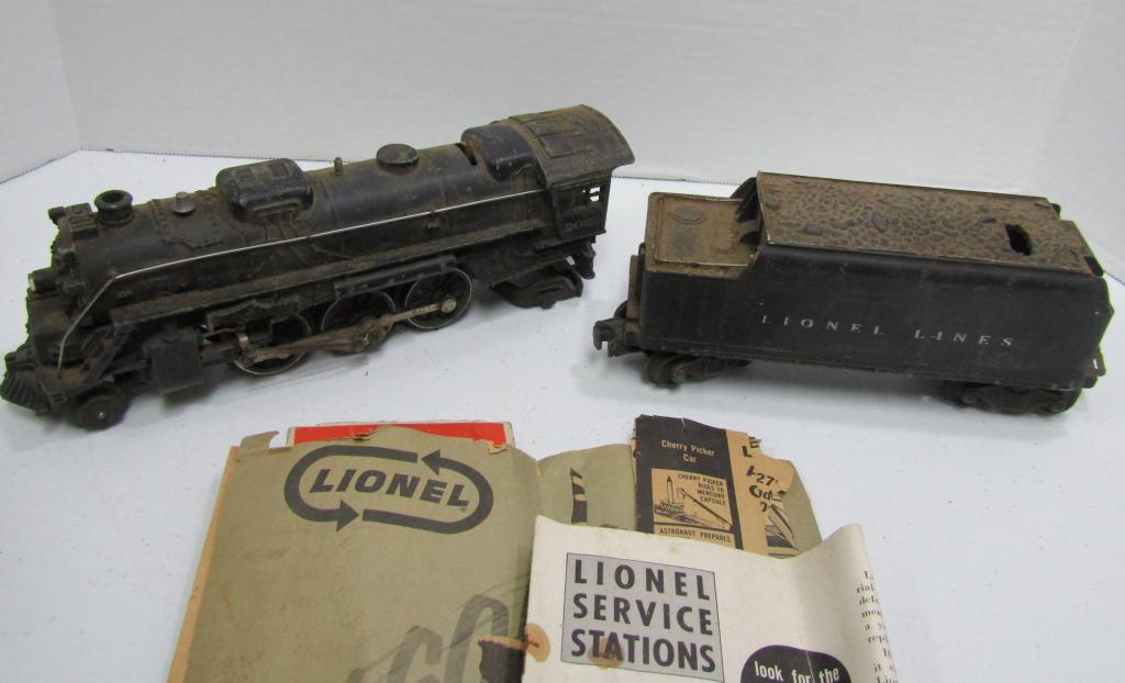 Lionel 2026 2-6-2 Steam Engine 6466WX Tender: WITH 6019 REMOTE CONTROLL TRACK SECTION / SWITCH, 23 TRACK PIECES & INSTRUCTIONAL PAPERS