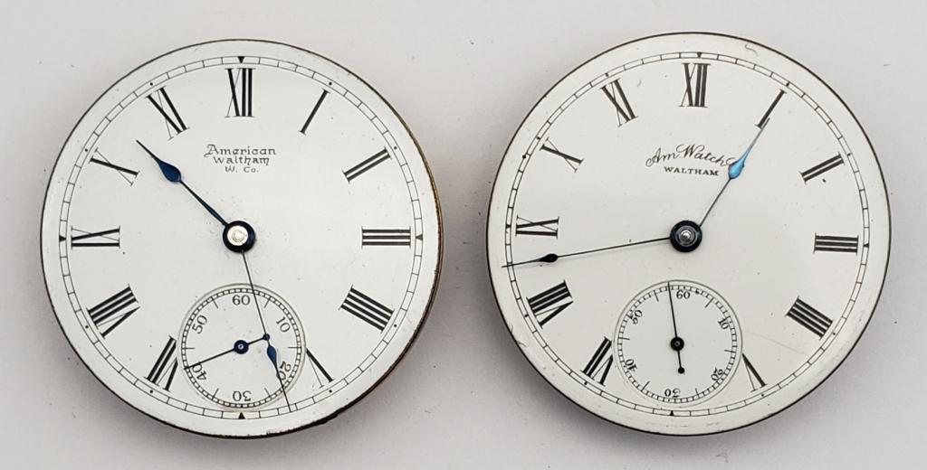 2 Antique Waltham Pocket Watch Mvmts: Grades 3 & 15. Both are for parts repair. The balance on both seem fine. Unsure what repairs are needed. No. 3 has the serial number 3179223 and is an 11 jewel, the No. 15 has the serial number 449015