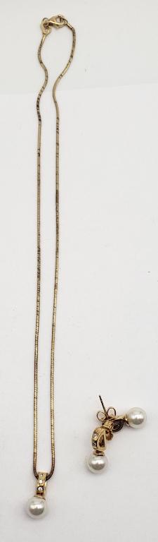 GOLD TONED STERLING NECKLACE/CHAIN WITH (1 of 4)