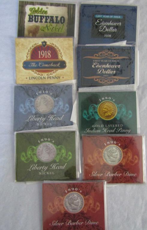 (10) Rare Coin Tribute Collection in Small Folio's (1 of 3)