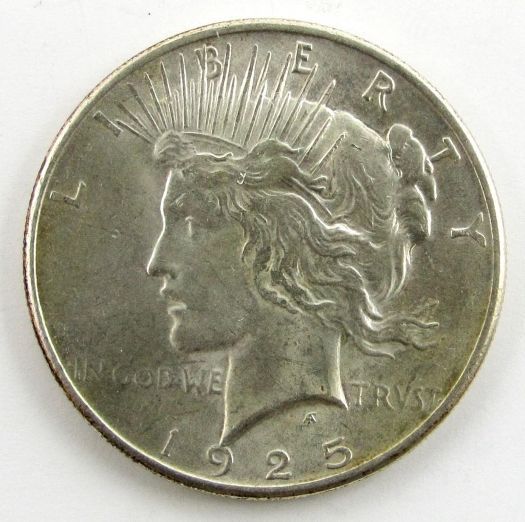 1925 PEACE DOLLAR AU (1 of 2)