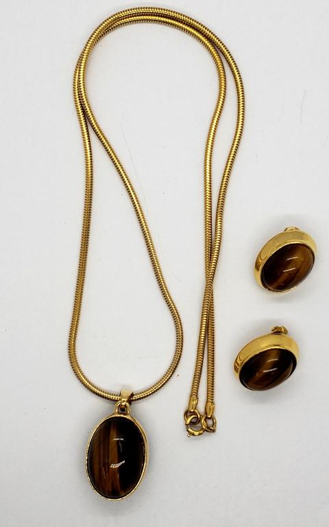 VINTAGE KENNETH LANE NECKLACE AND MATCHING (1 of 4)
