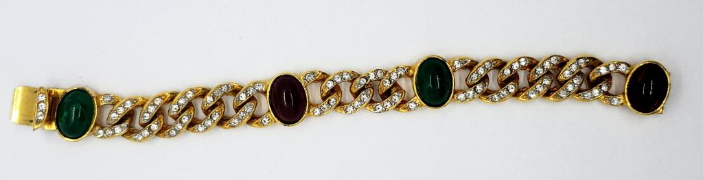 VINTAGE KJL GOLD TONED LINKED BRACELET WITH (1 of 5)