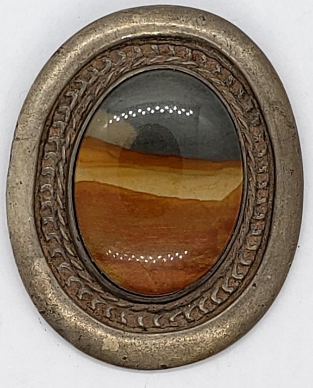 LARGE STERLING PENDANT w/MULTI COLORED (1 of 8)