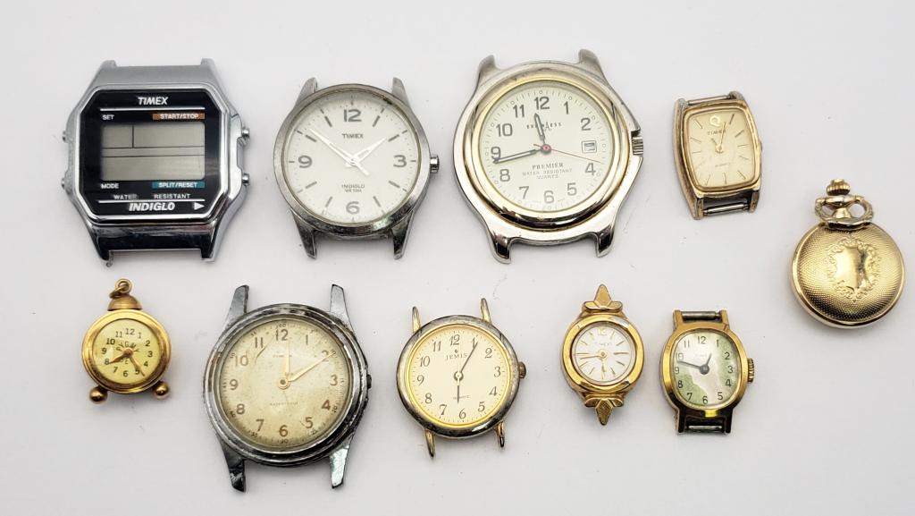 10- MIXED WRIST WATCHES-FOR PARTS-LA EXPRESS WEST-: ALL CONSIDERED NON WORKING UNLESS MENTIONED- CHECK OUT OUR WEEKLY AUCTIONS TODAY!