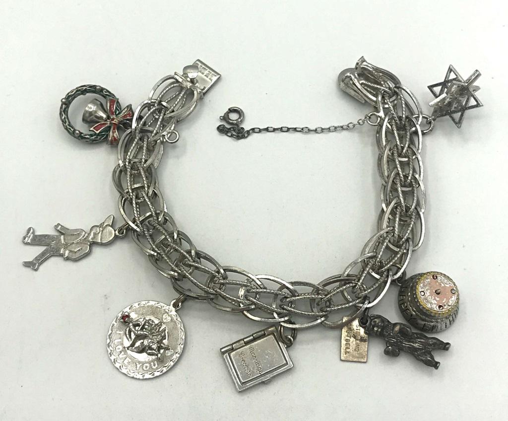 ELCO VINTAGE CHARM BRACELET W CHARMS (1 of 3)
