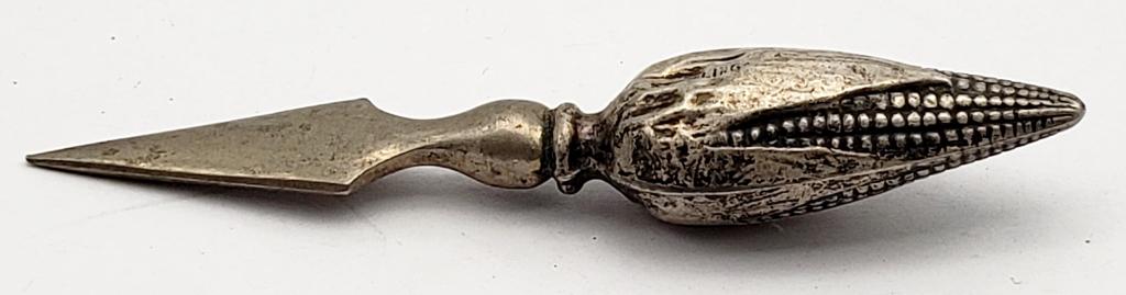 VINTAGE STERLING "CORN HUSK" LETTER OPENER: TOTAL 4.3 DWT