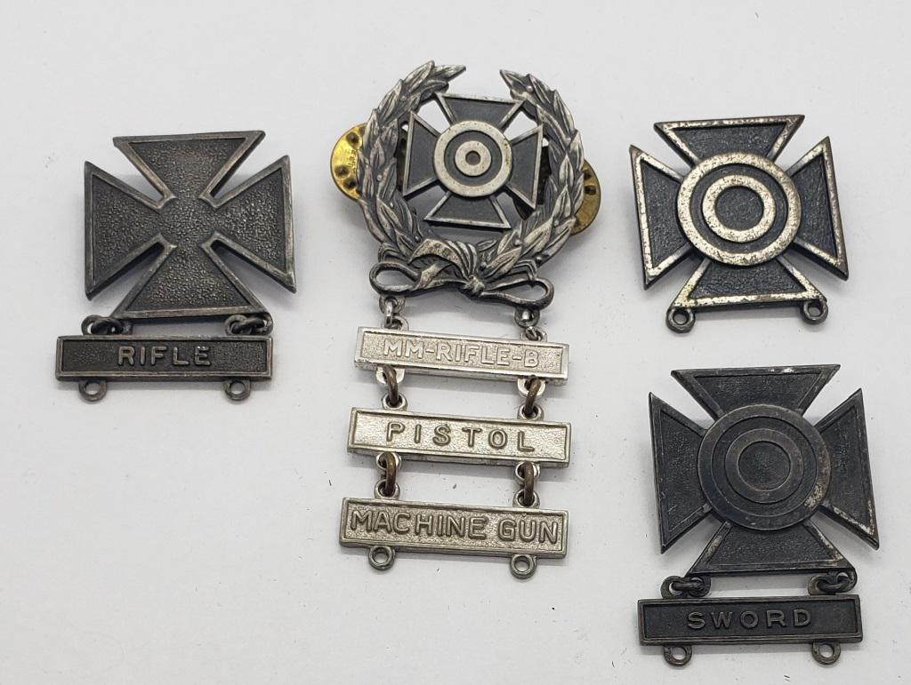 Sterling Silver Marksman, Sharpshooter, & Expert B (1 of 3)