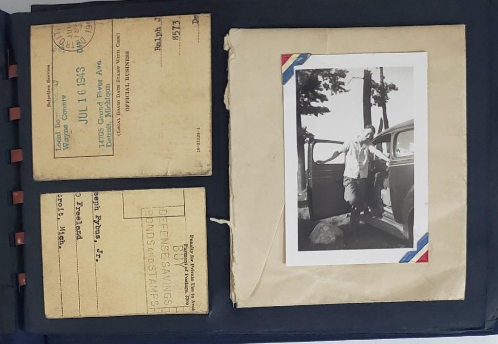 WWII US Navy Photo Album, Dog Tag, Patches, Papers (1 of 19)